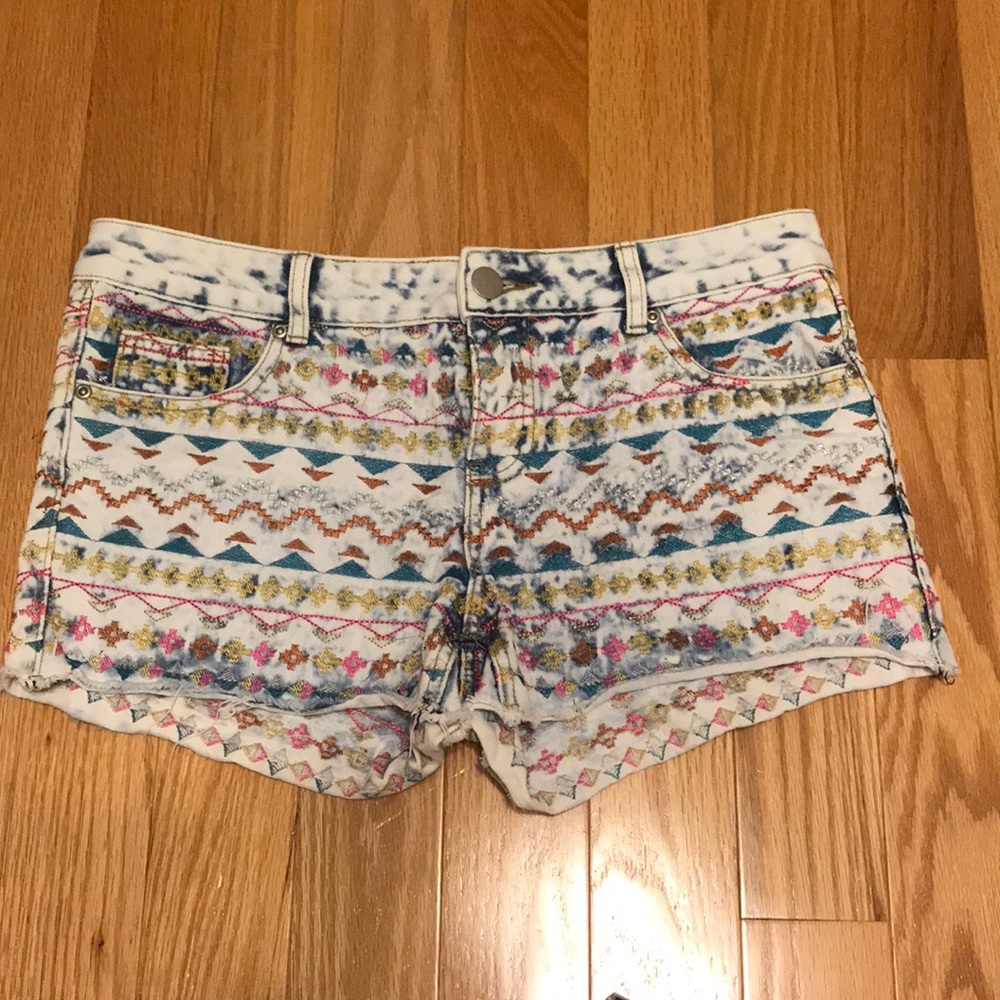 Aztec jean shorts